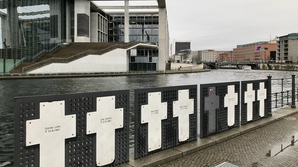 White Crosses on the River Spree